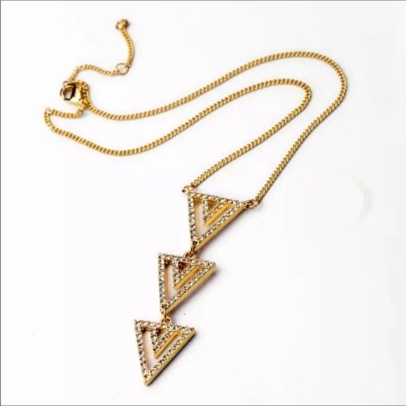 GOLD CRYSTAL DAINTY NECKLACE SET - Picture 1 of 3